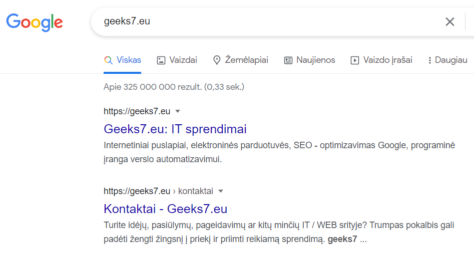 google otsing seo teenused