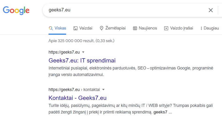 google paieška seo paslaugos